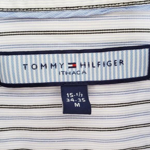 Tommy Hilfiger Striped Button Down Shirt Sz M - Picture 2 of 7